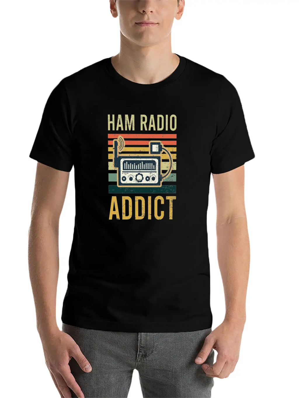 Amateur Radio Ham Radio Addict Classic Fit Graphic Tee For Daily Comfort – Unisex Cotton Shirt