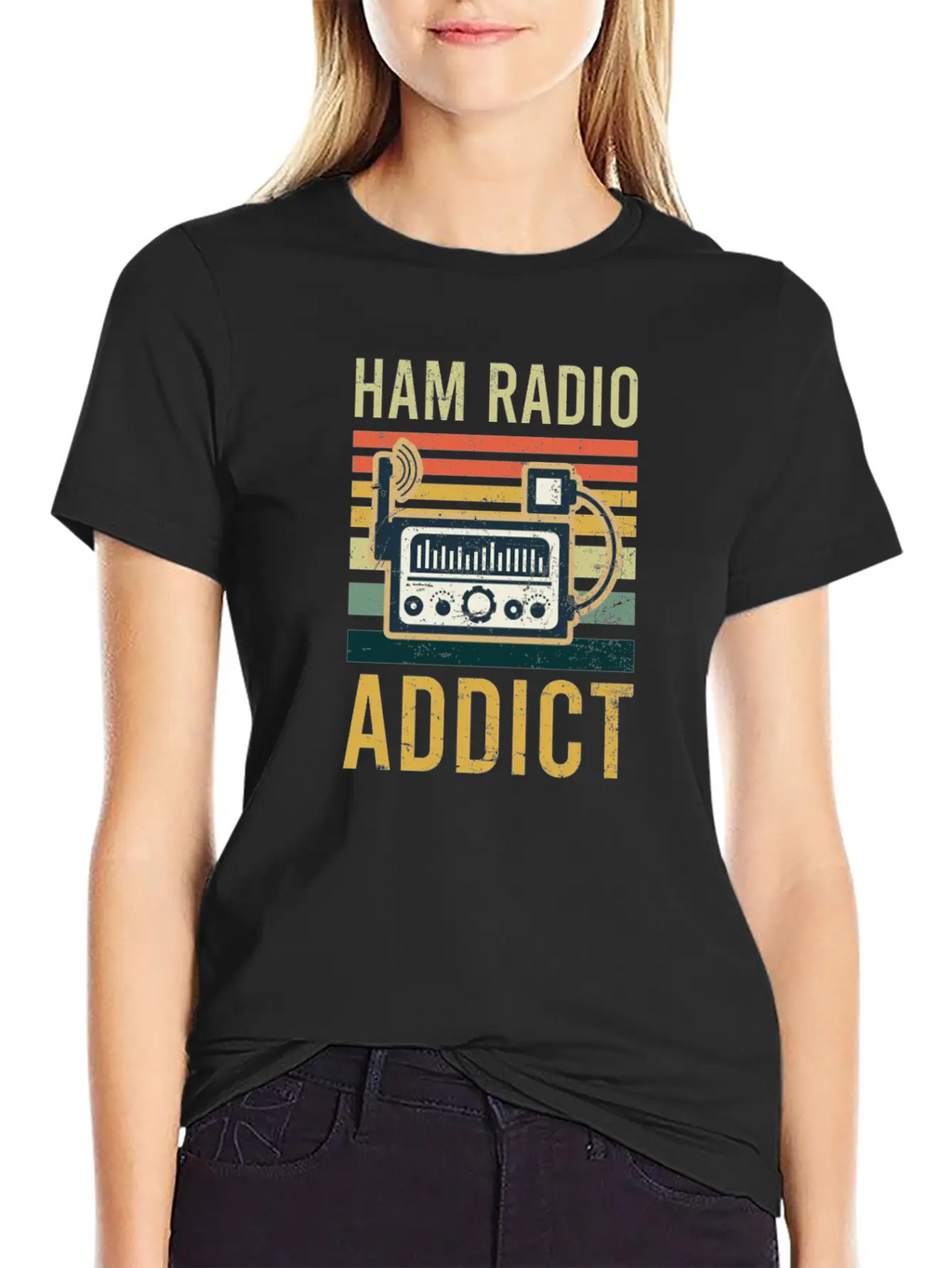 Amateur Radio Ham Radio Addict Classic Fit Graphic Tee For Daily Comfort – Unisex Cotton Shirt