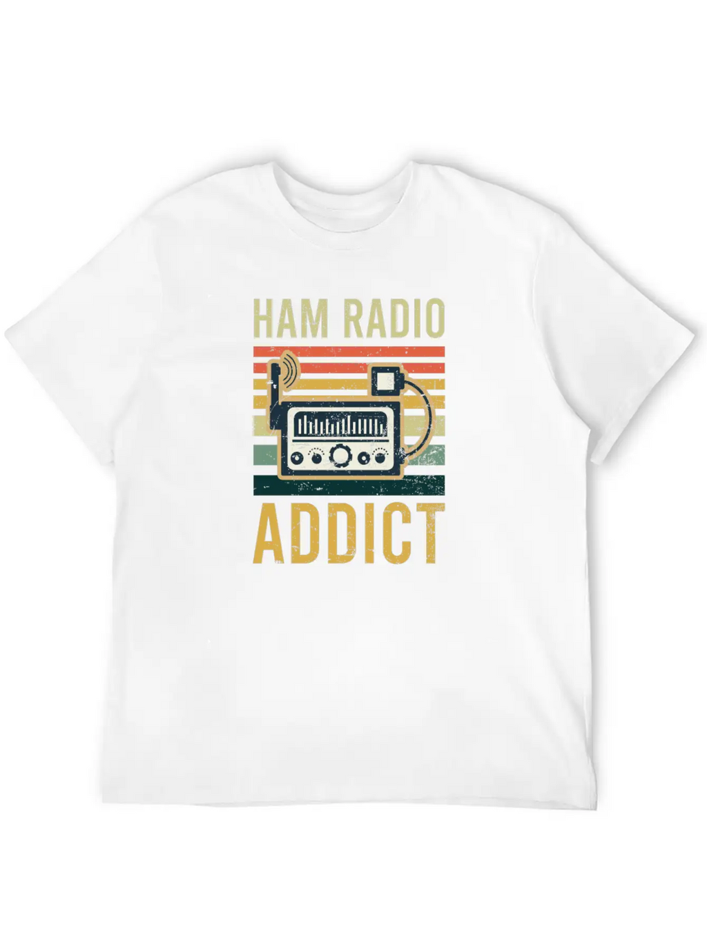 Amateur Radio Ham Radio Addict Classic Fit Graphic Tee For Daily Comfort – Unisex Cotton Shirt