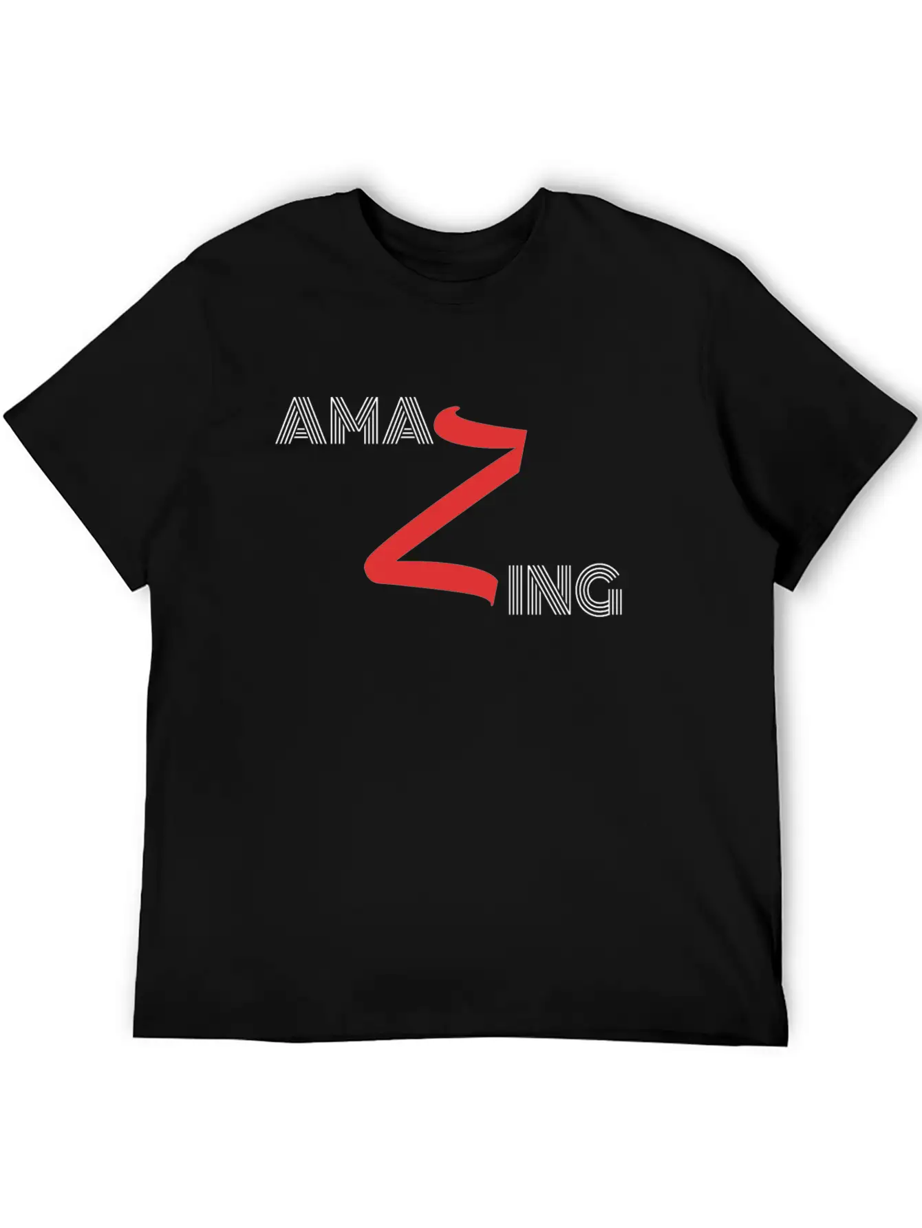 Amazing Design In Black Breathable Graphic T-Shirt – Perfect For Casual Days