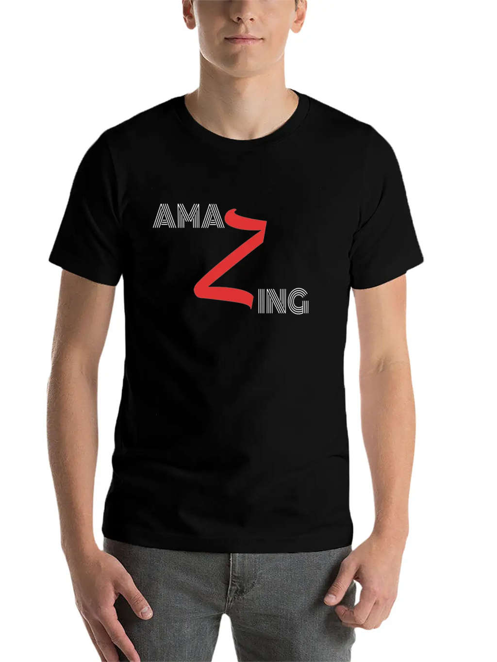 Amazing Design In Black Breathable Graphic T-Shirt – Perfect For Casual Days