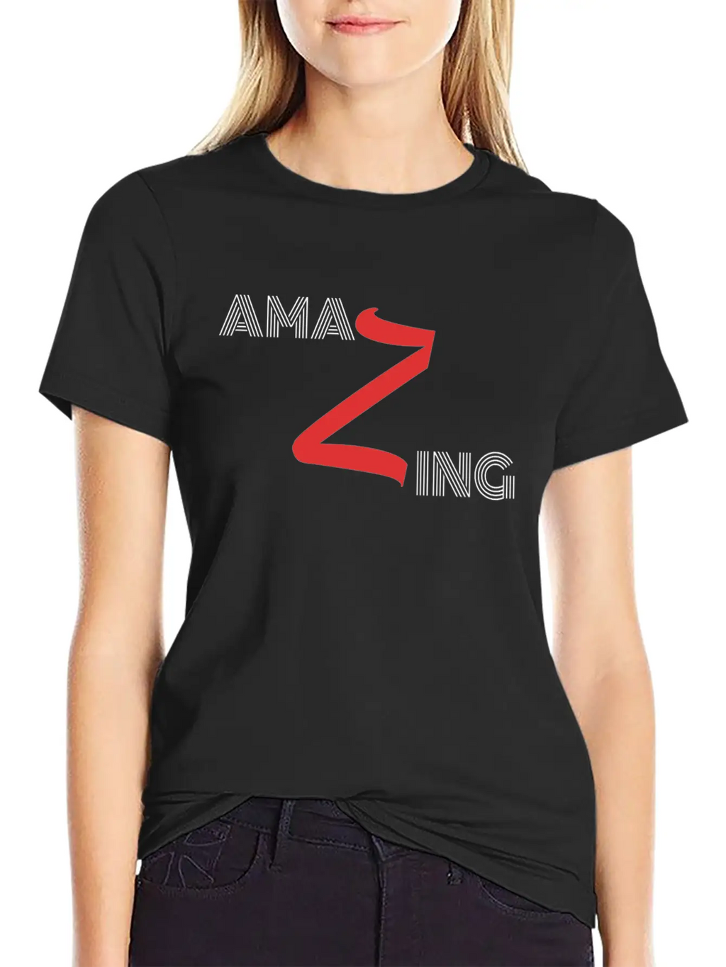 Amazing Design In Black Breathable Graphic T-Shirt – Perfect For Casual Days