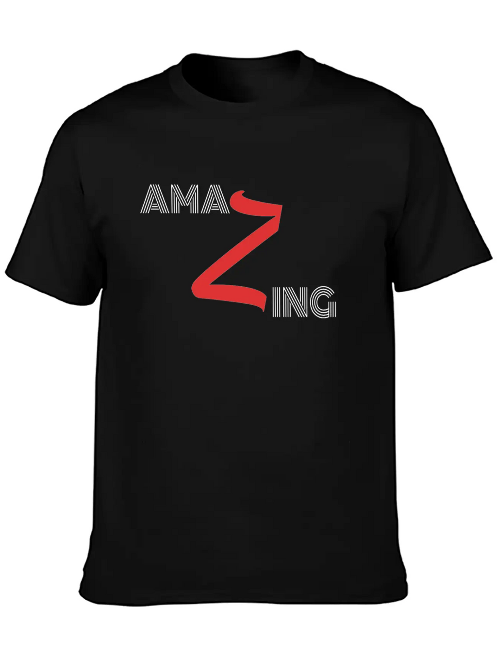Amazing Design In Black Breathable Graphic T-Shirt – Perfect For Casual Days