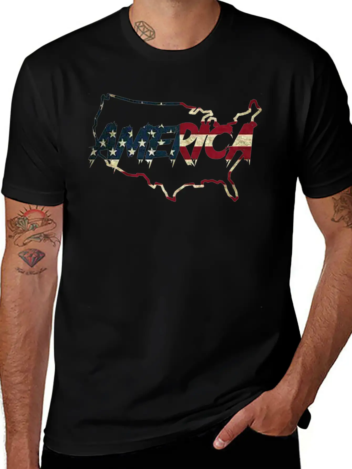 America Flag Basic Graphic T-Shirt – Daily Comfort In Soft Cotton