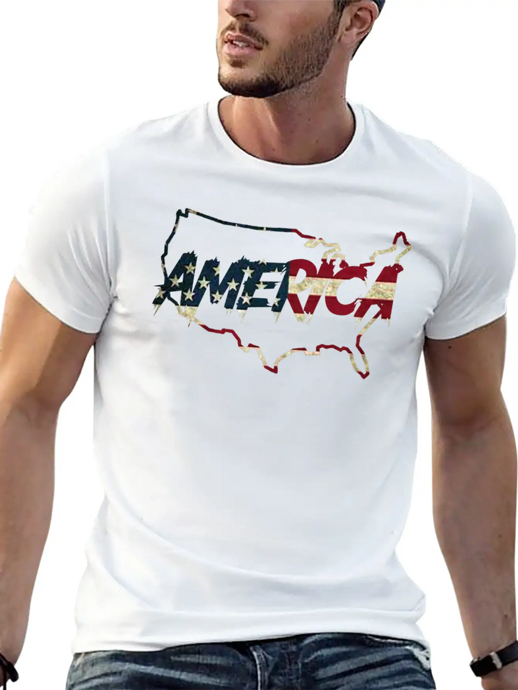 America Flag Basic Graphic T-Shirt – Daily Comfort In Soft Cotton