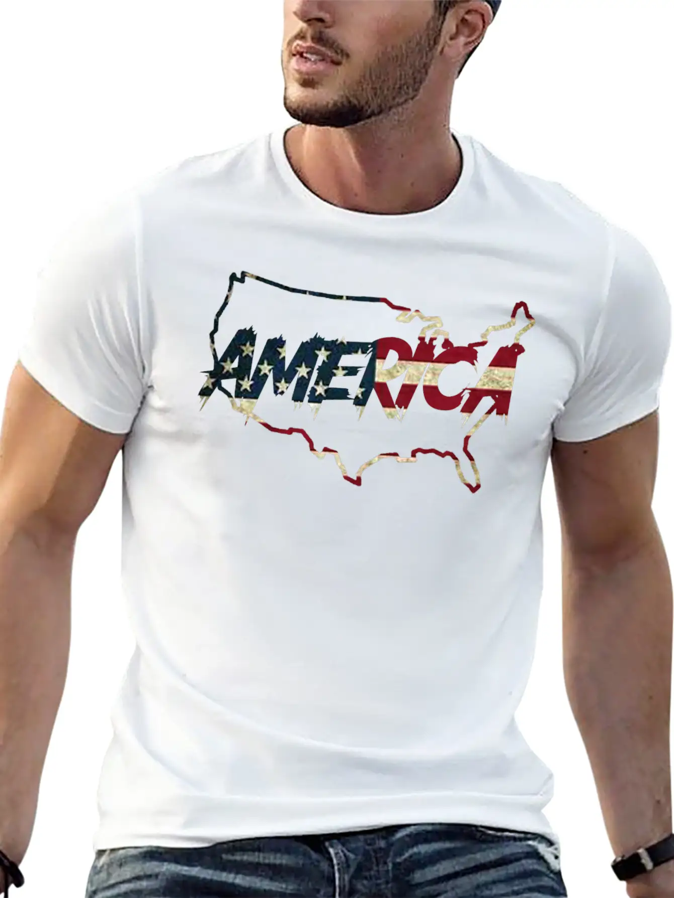 America Flag Basic Graphic T-Shirt – Daily Comfort In Soft Cotton