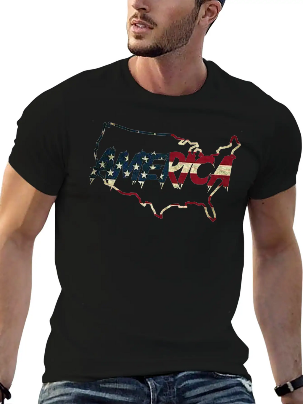 America Flag Basic Graphic T-Shirt – Daily Comfort In Soft Cotton