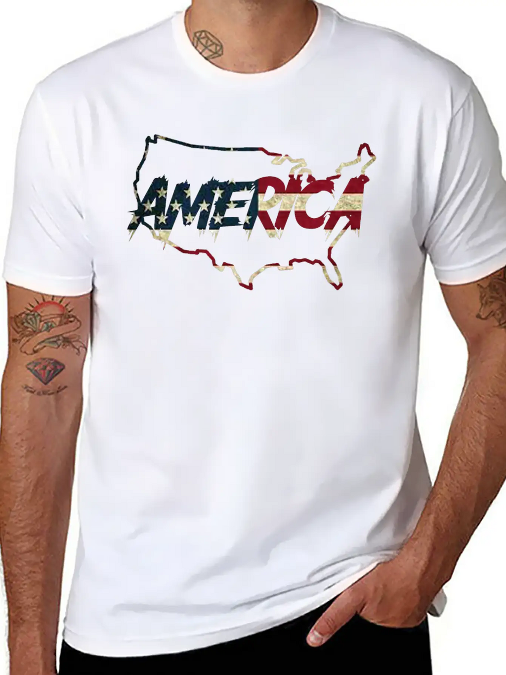 America Flag Basic Graphic T-Shirt – Daily Comfort In Soft Cotton
