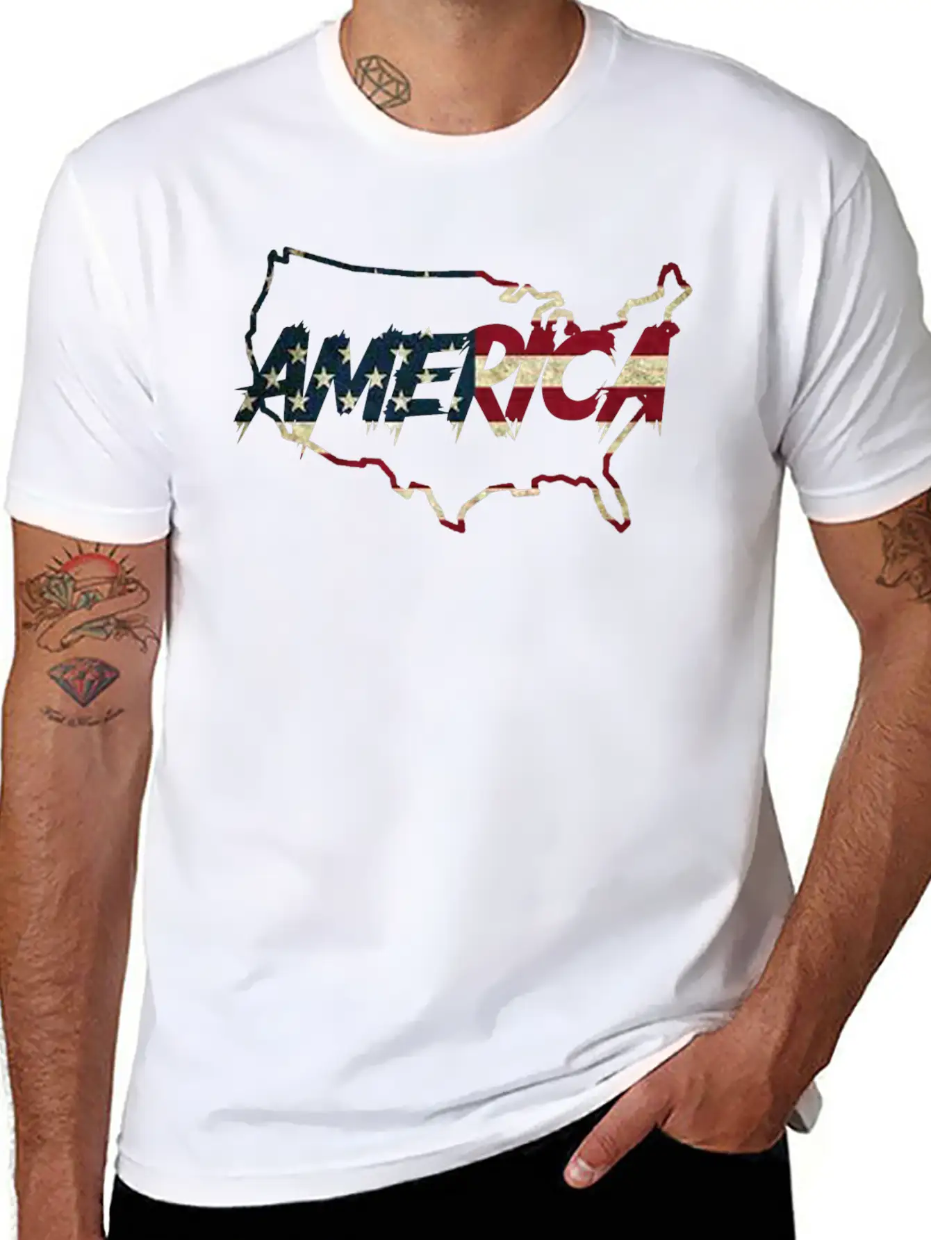America Flag Basic Graphic T-Shirt – Daily Comfort In Soft Cotton