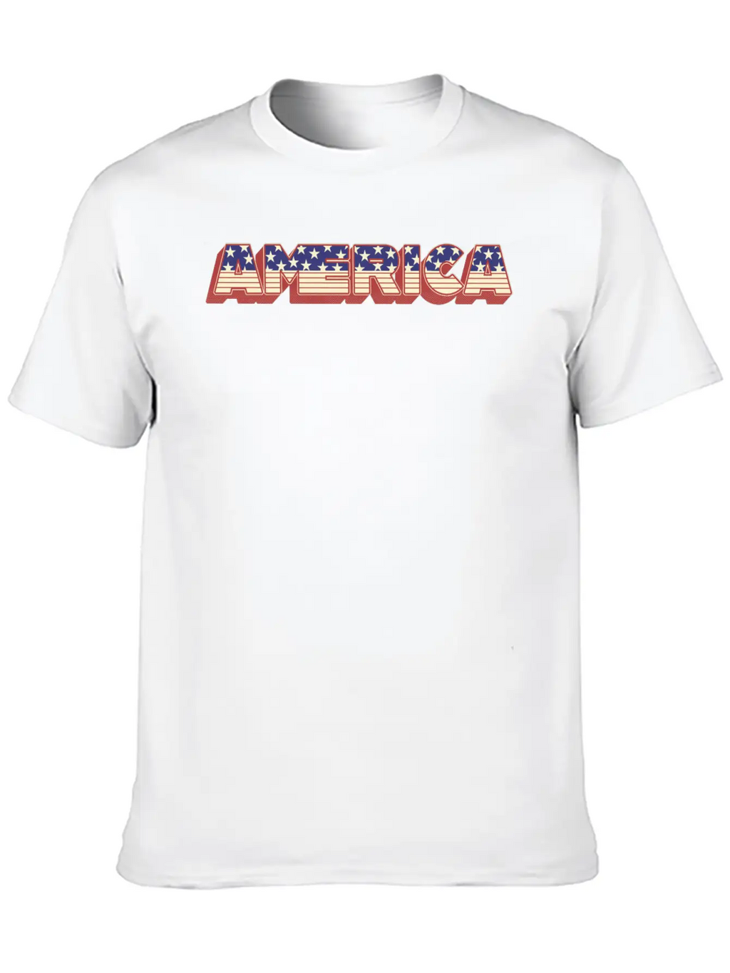 America Typography Basic Graphic T-Shirt – Daily Comfort In Soft Cotton