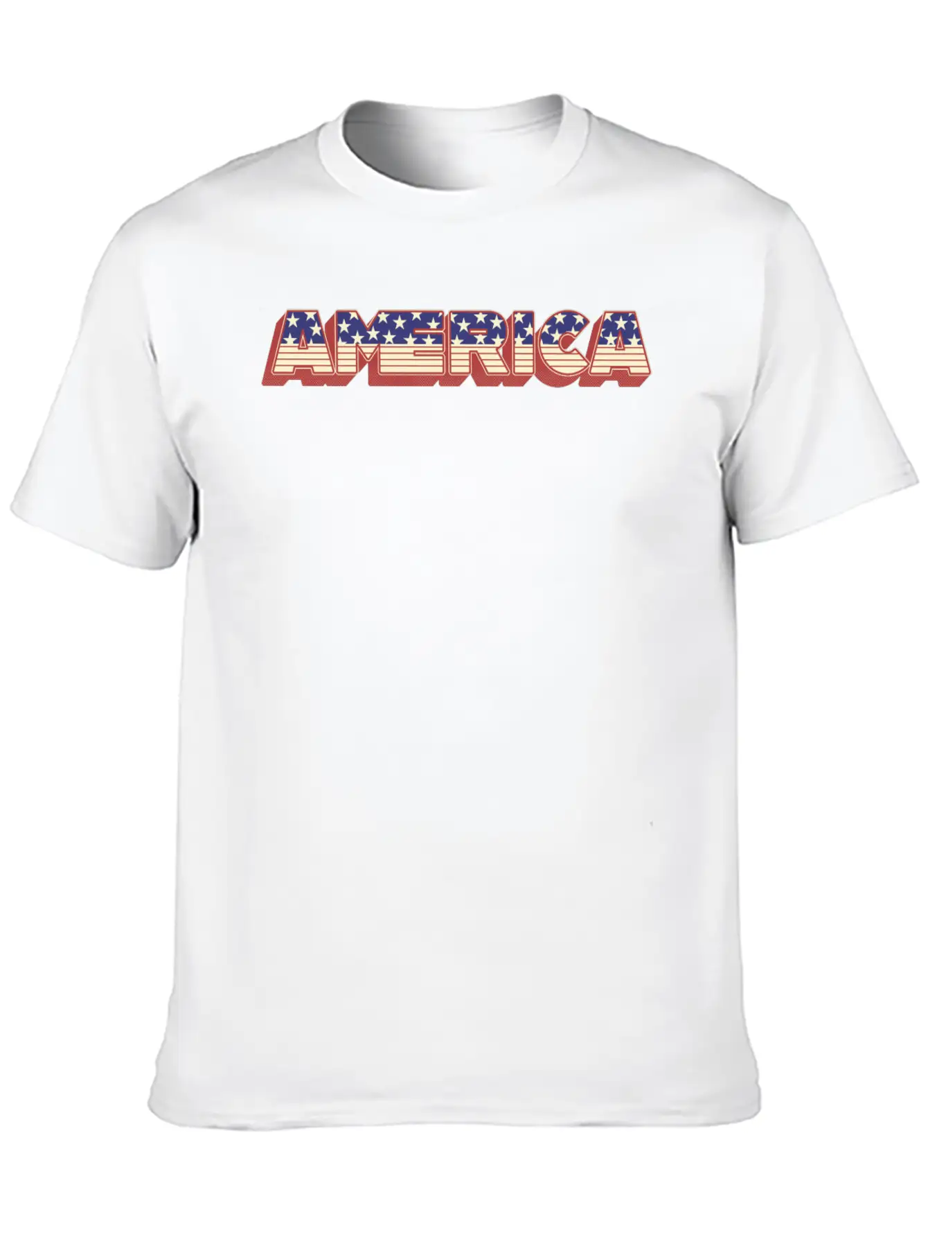 America Typography Basic Graphic T-Shirt – Daily Comfort In Soft Cotton