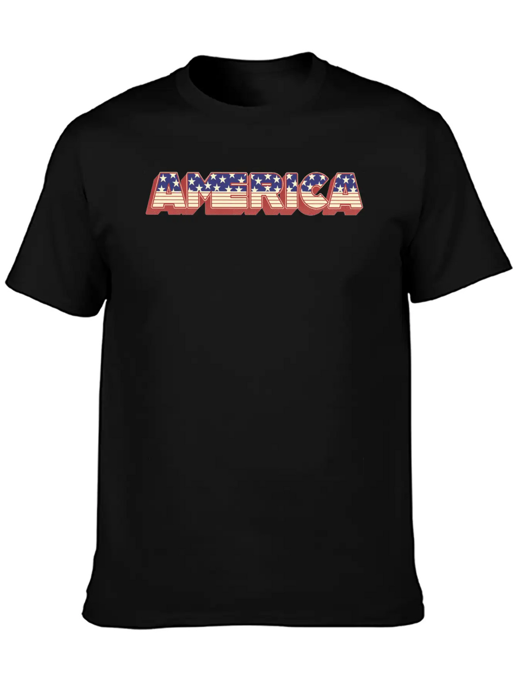 America Typography Basic Graphic T-Shirt – Daily Comfort In Soft Cotton