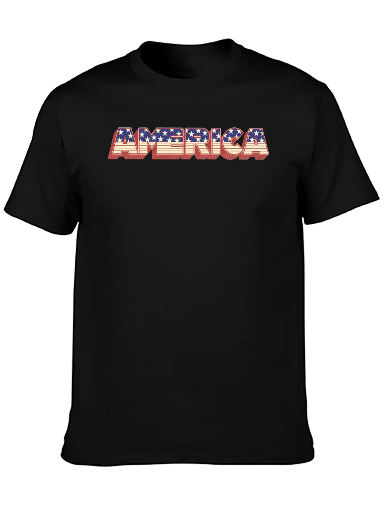 America Typography Basic Graphic T-Shirt – Daily Comfort In Soft Cotton
