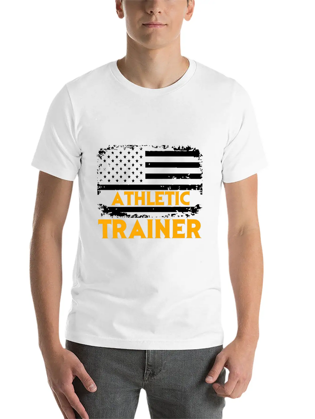 American Athlete Athletic Trainer Flag Sport Breathable Graphic T-Shirt – Perfect For Casual Days