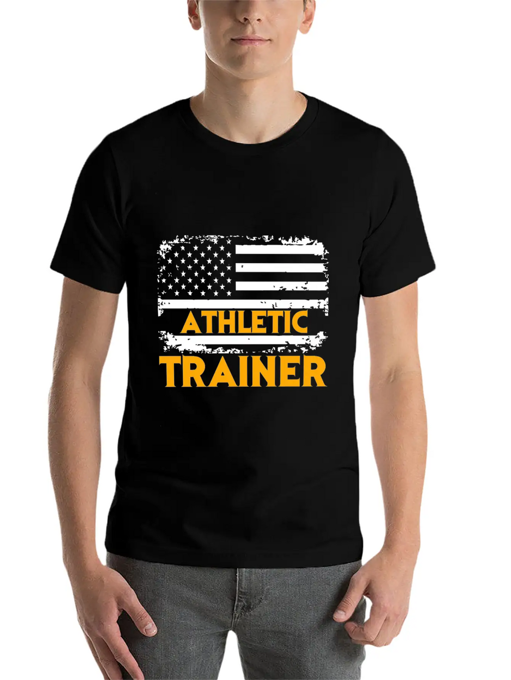 American Athlete Athletic Trainer Flag Sport Breathable Graphic T-Shirt – Perfect For Casual Days