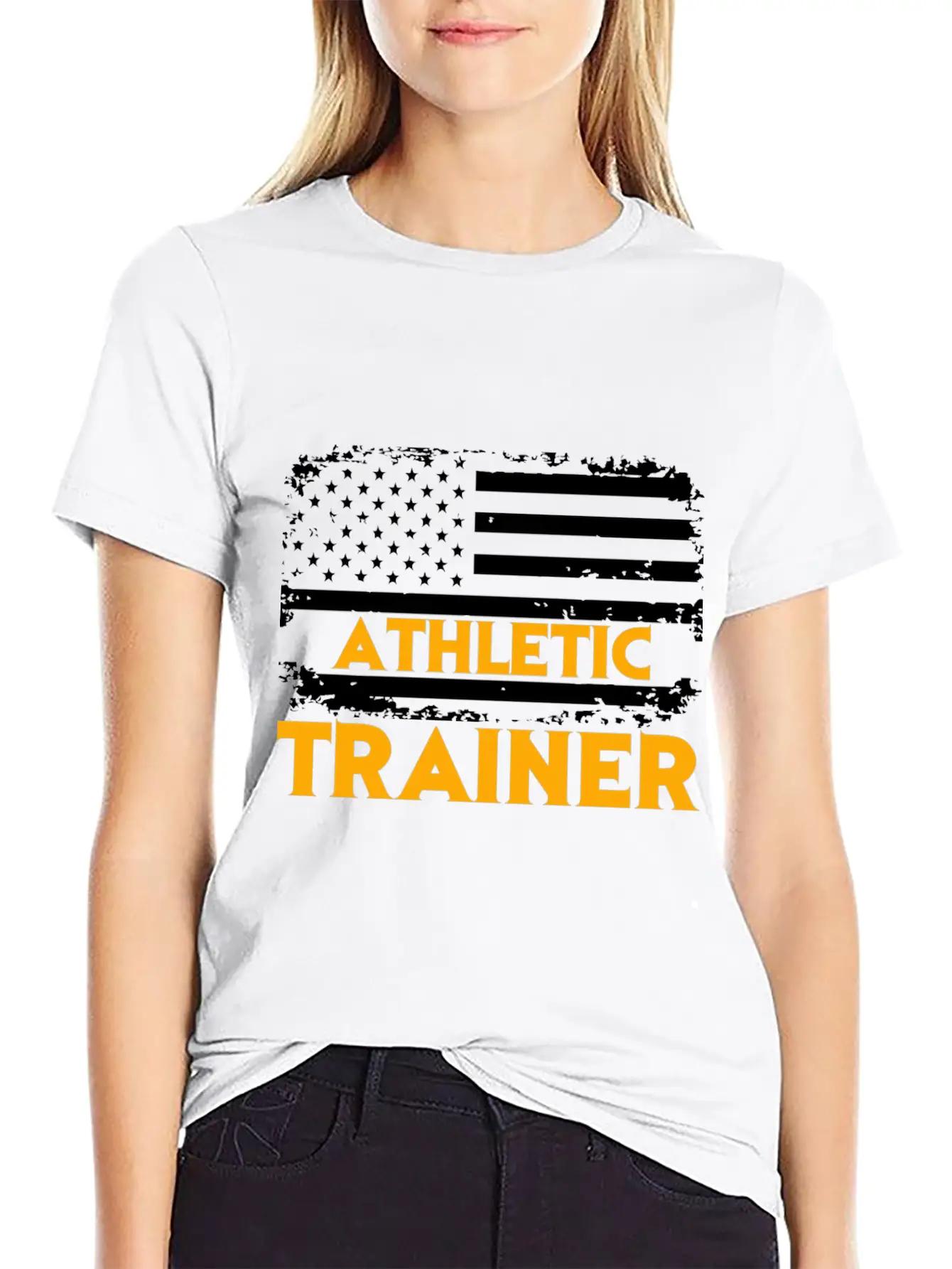 American Athlete Athletic Trainer Flag Sport Breathable Graphic T-Shirt – Perfect For Casual Days