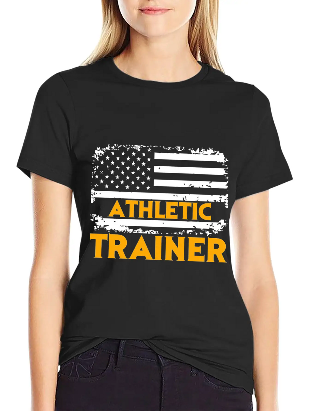 American Athlete Athletic Trainer Flag Sport Breathable Graphic T-Shirt – Perfect For Casual Days