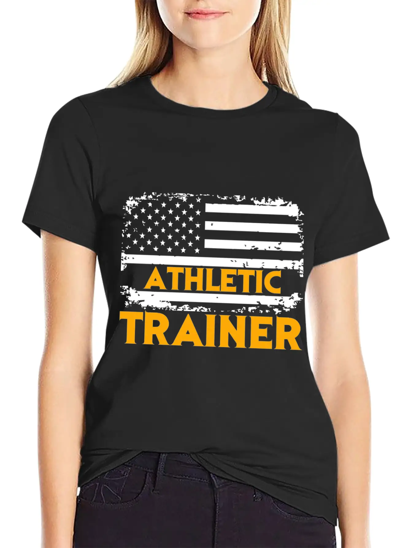American Athlete Athletic Trainer Flag Sport Breathable Graphic T-Shirt – Perfect For Casual Days