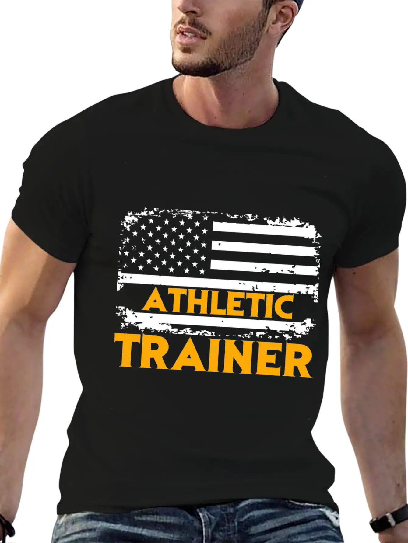 American Athlete Athletic Trainer Flag Sport Breathable Graphic T-Shirt – Perfect For Casual Days