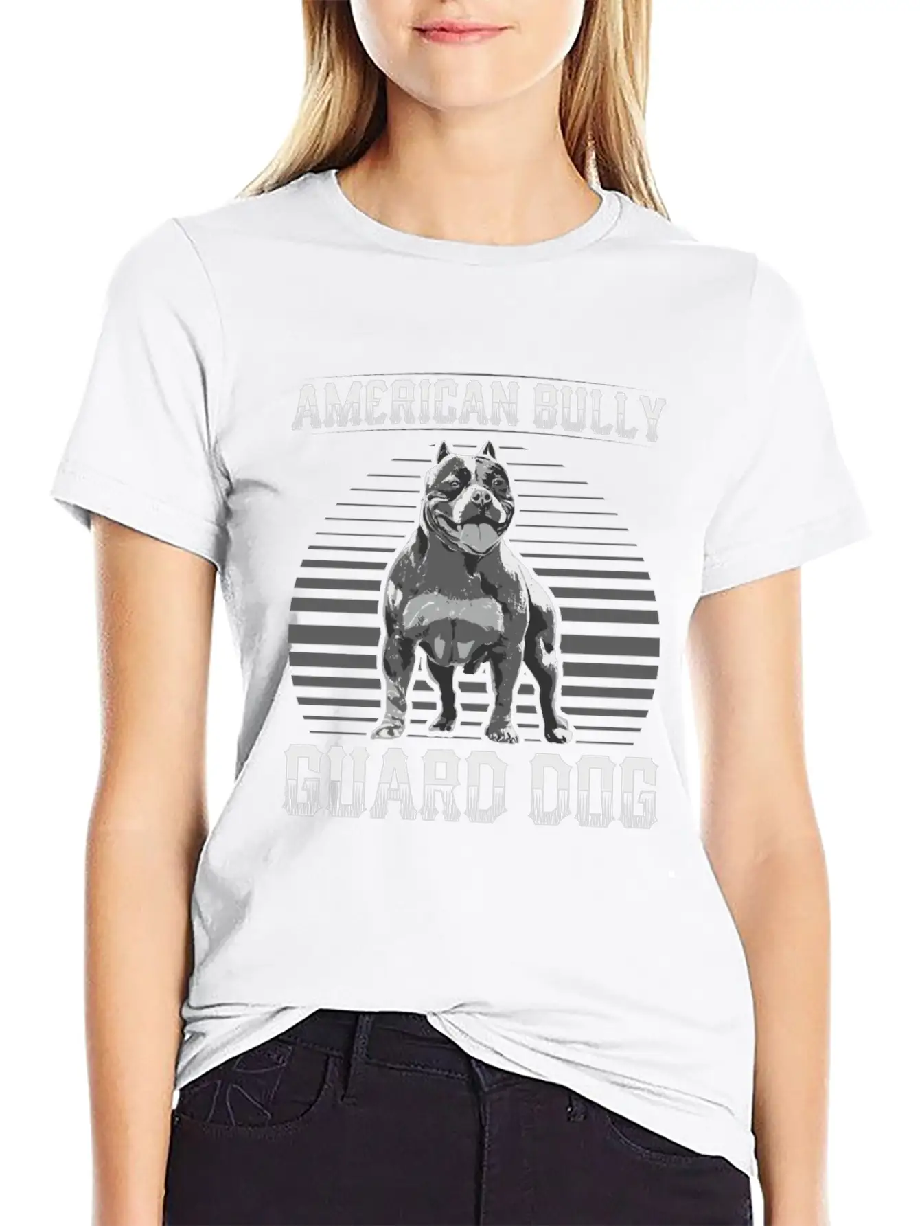 American Bully Guard Dog | Dog Owner Simple Everyday Graphic Tee – Lightweight Summer Wear