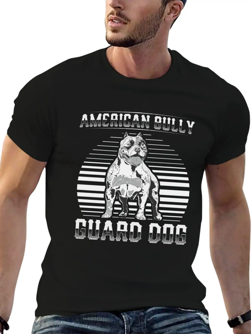 American Bully Guard Dog | Dog Owner Simple Everyday Graphic Tee – Lightweight Summer Wear