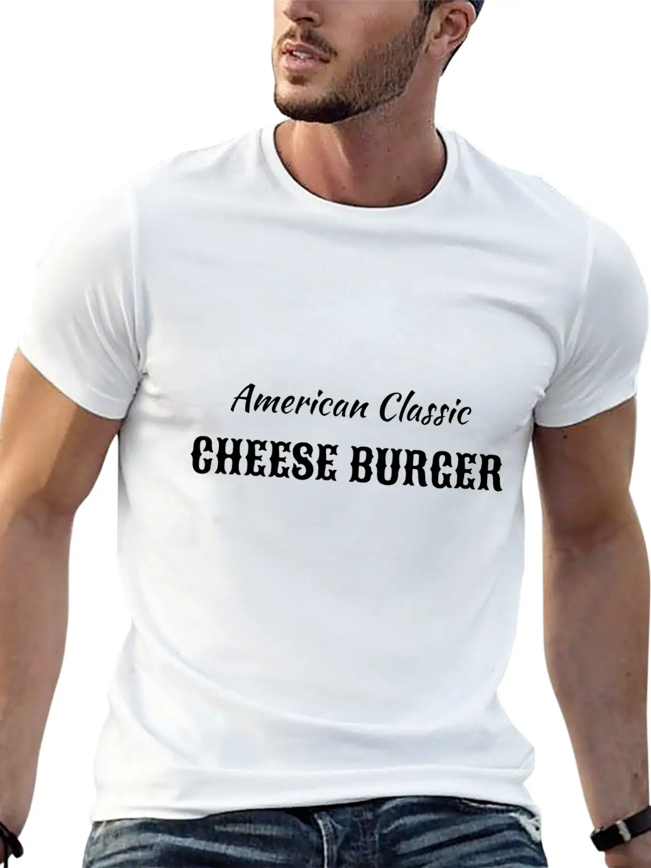 American Classic Cheese Burger Timeless Short Sleeve Tee – Comfy And Minimalist Design