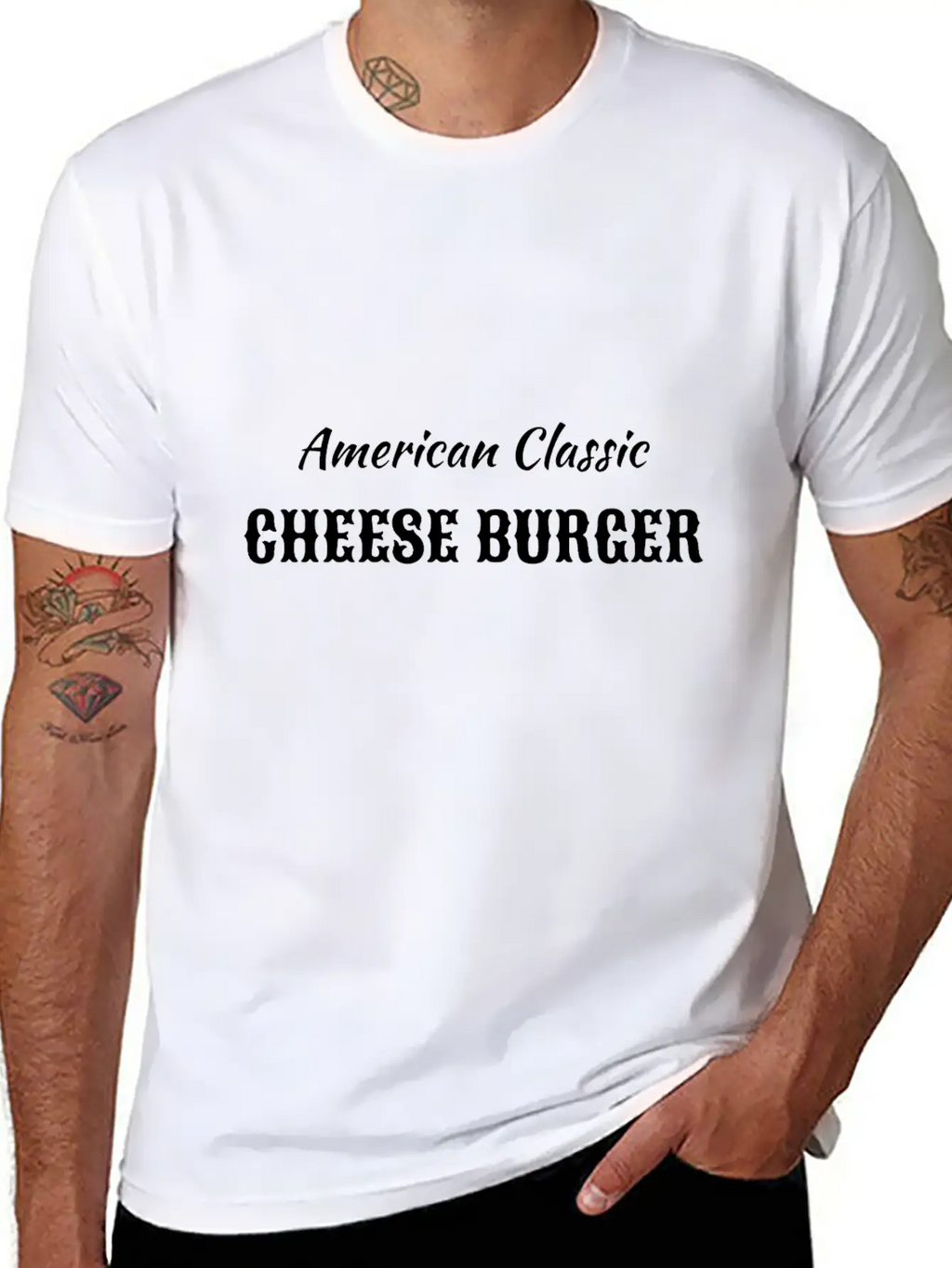 American Classic Cheese Burger Timeless Short Sleeve Tee – Comfy And Minimalist Design