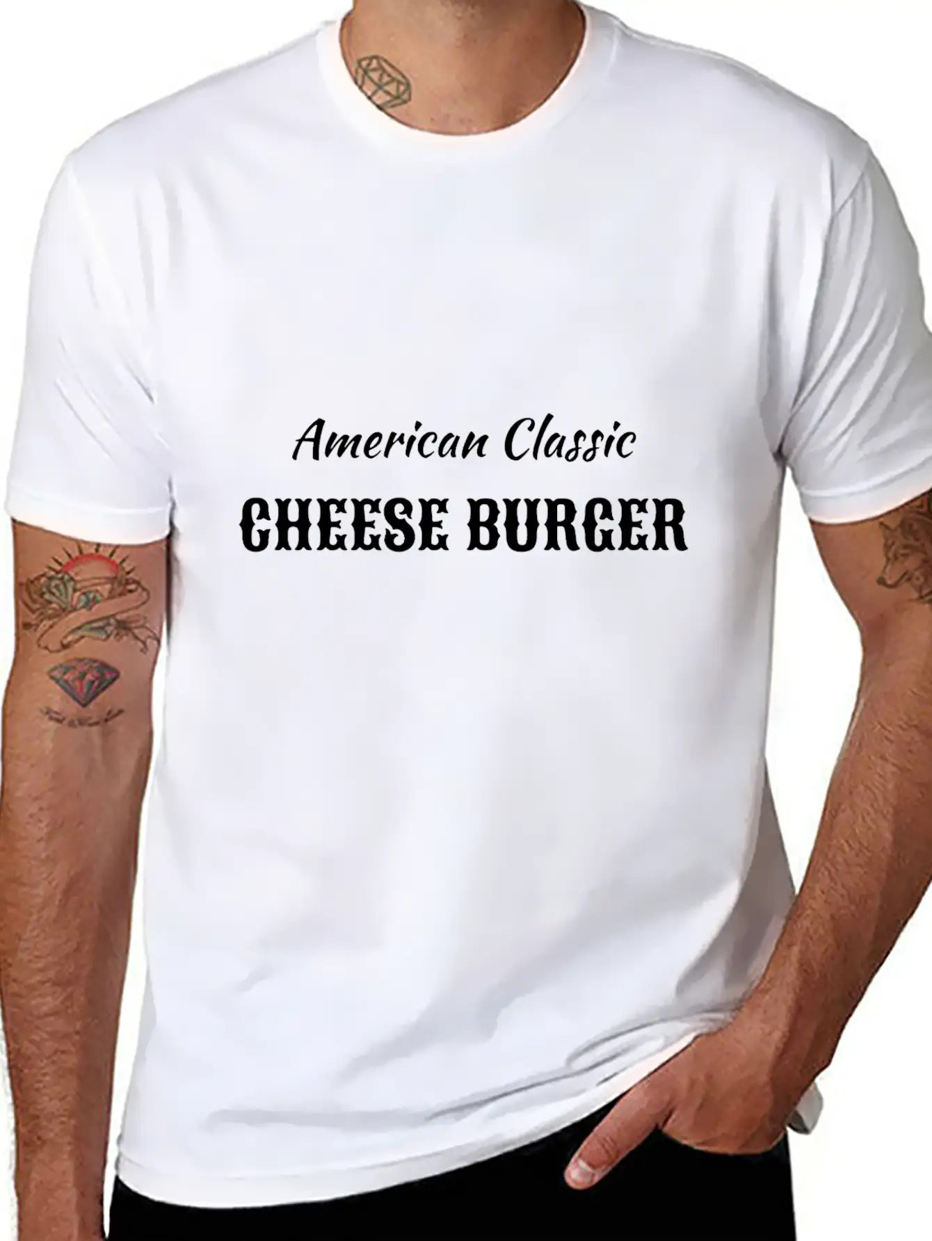 American Classic Cheese Burger Timeless Short Sleeve Tee – Comfy And Minimalist Design