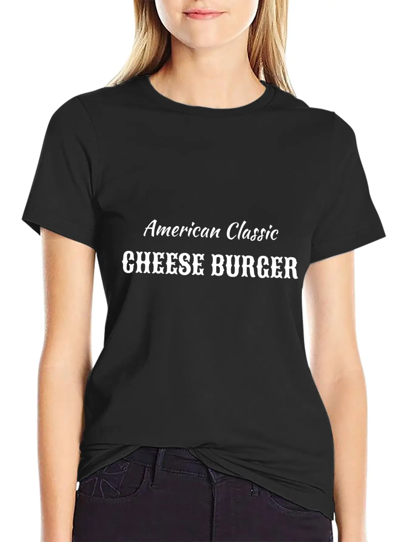 American Classic Cheese Burger Timeless Short Sleeve Tee – Comfy And Minimalist Design