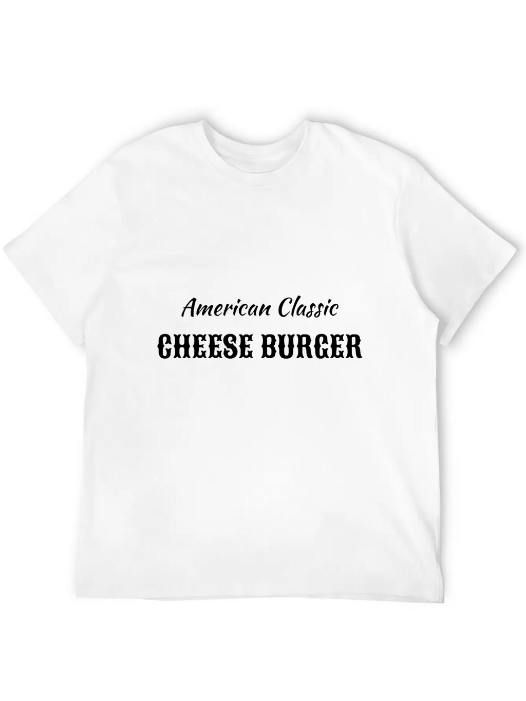 American Classic Cheese Burger Timeless Short Sleeve Tee – Comfy And Minimalist Design