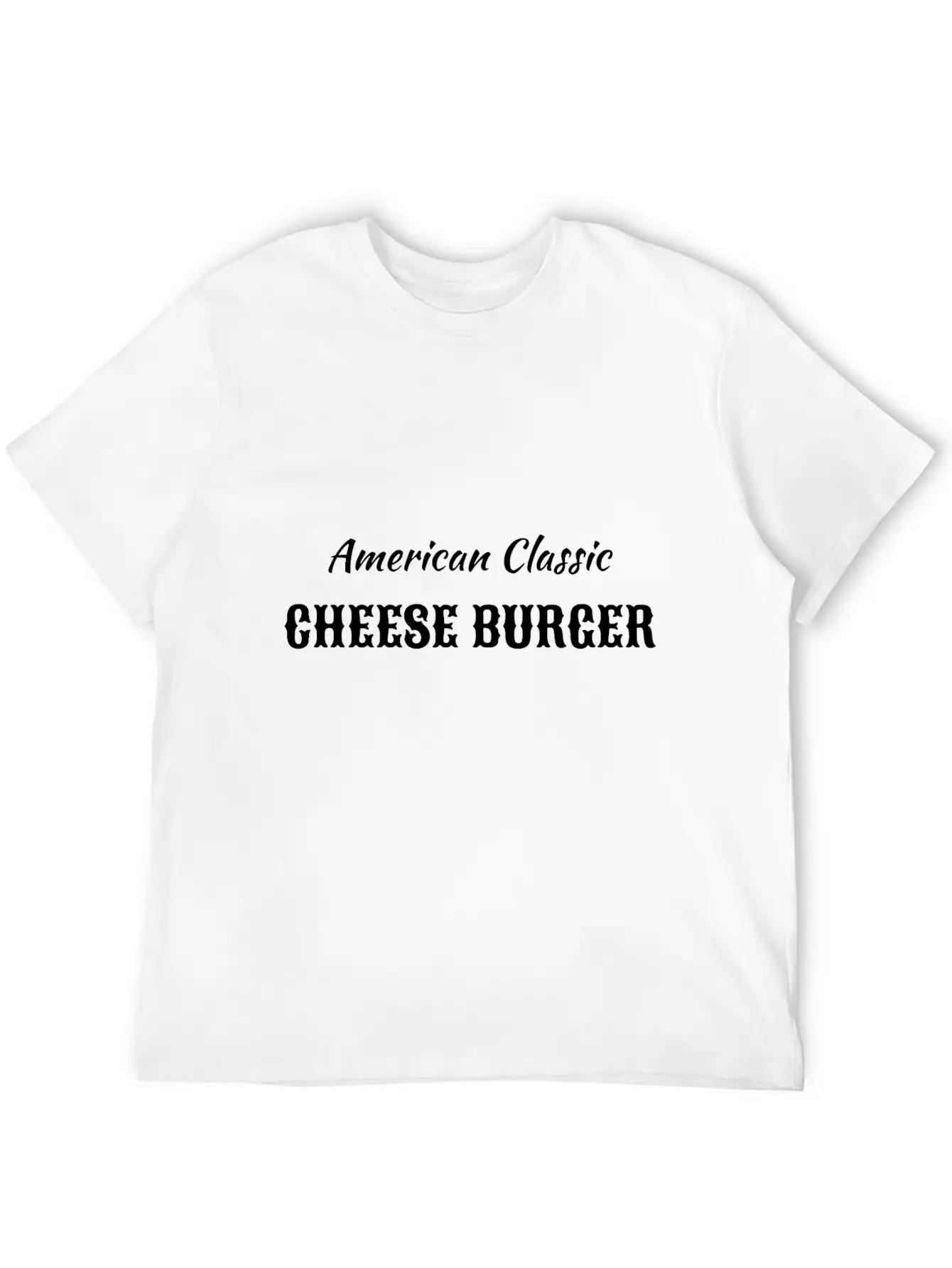 American Classic Cheese Burger Timeless Short Sleeve Tee – Comfy And Minimalist Design