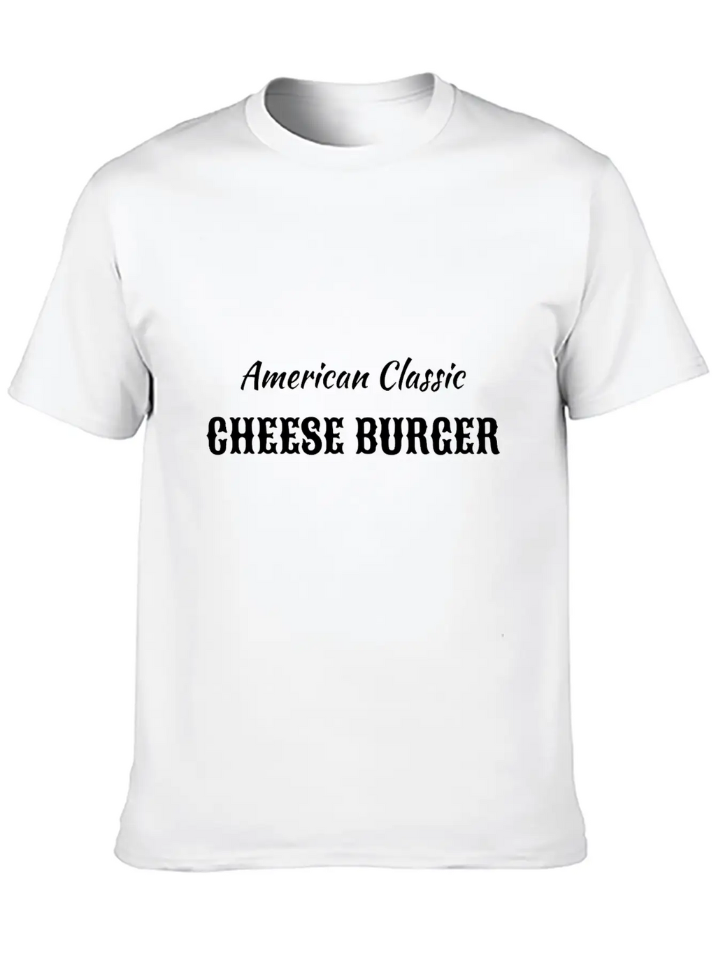 American Classic Cheese Burger Timeless Short Sleeve Tee – Comfy And Minimalist Design