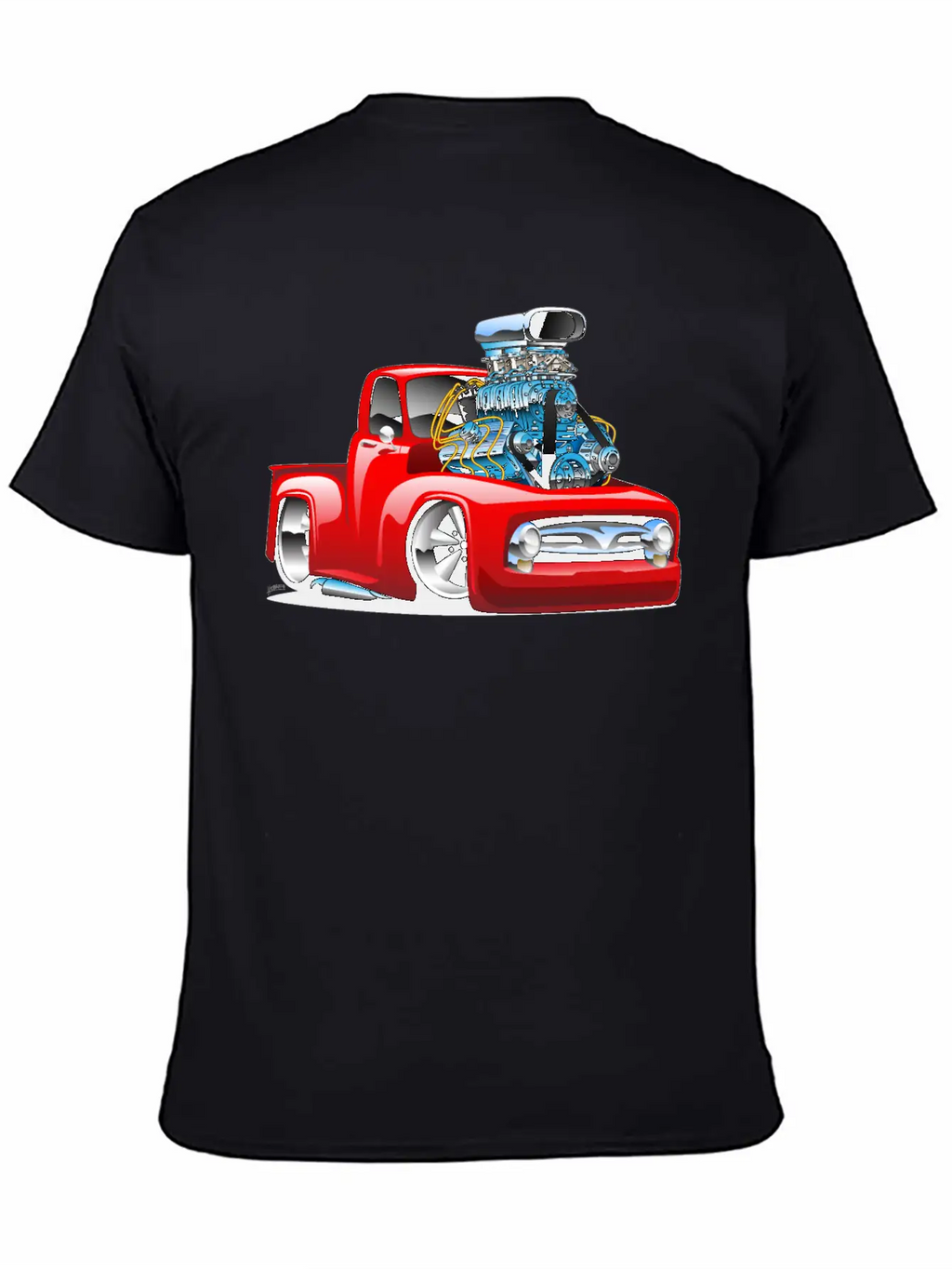 American Classic Hot Rod Pickup Truck Cartoon Timeless Short Sleeve Tee – Comfy And Minimalist Design