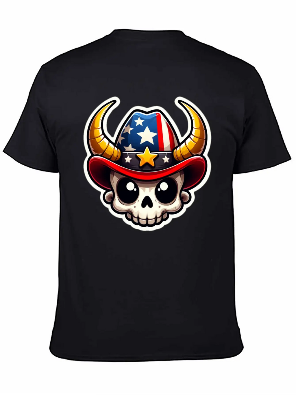 American Cowboy: Horned Skull, Cowboy Carter Simple Everyday Graphic Tee – Lightweight Summer Wear