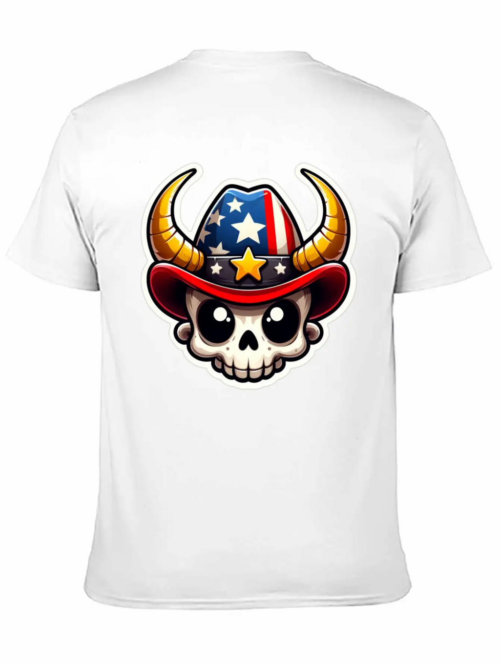 American Cowboy: Horned Skull, Cowboy Carter Simple Everyday Graphic Tee – Lightweight Summer Wear