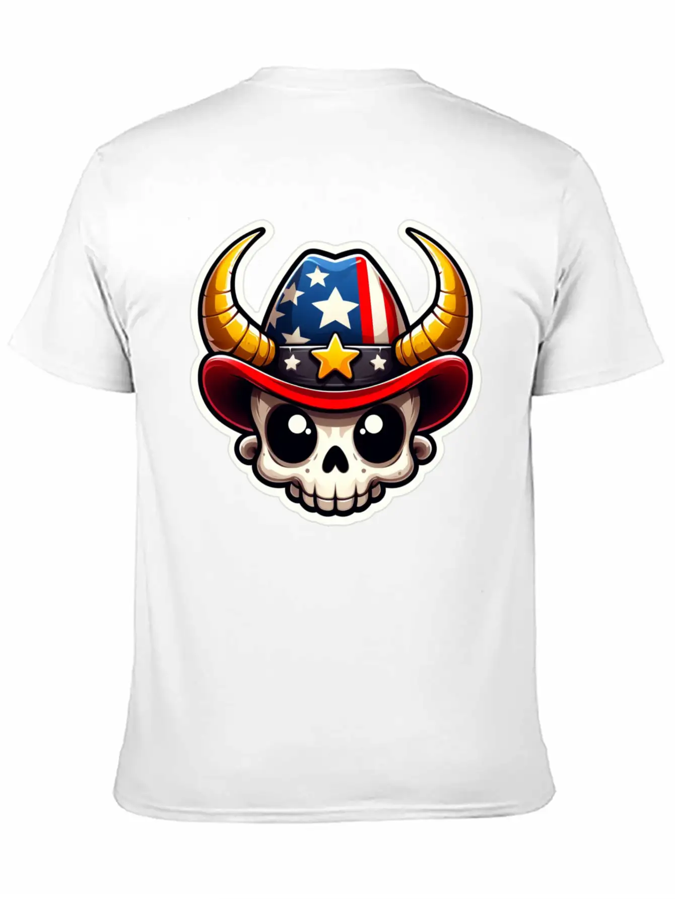 American Cowboy: Horned Skull, Cowboy Carter Simple Everyday Graphic Tee – Lightweight Summer Wear