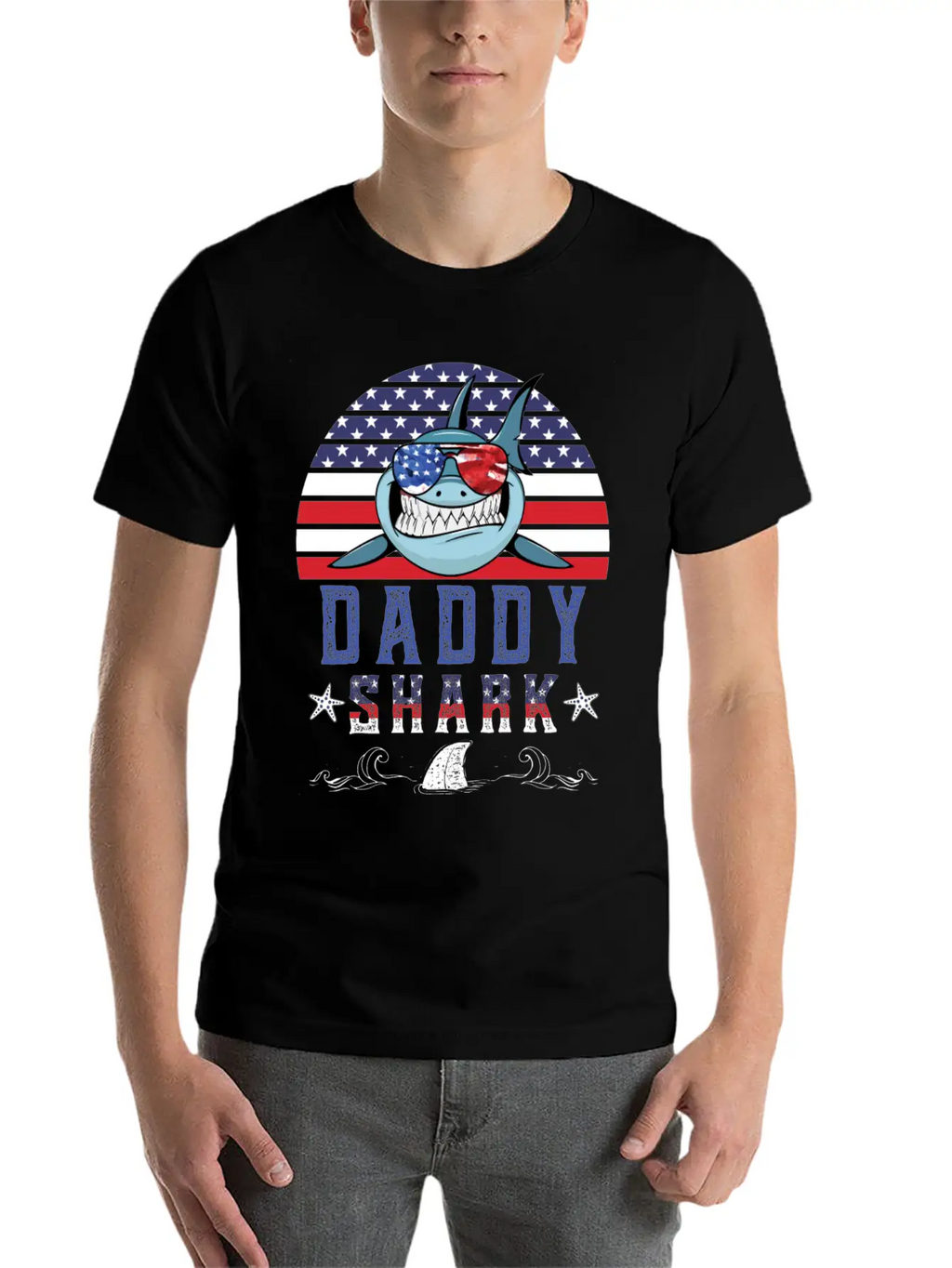 American Daddy Shark Doo Doo Doo Timeless Short Sleeve Tee – Comfy And Minimalist Design