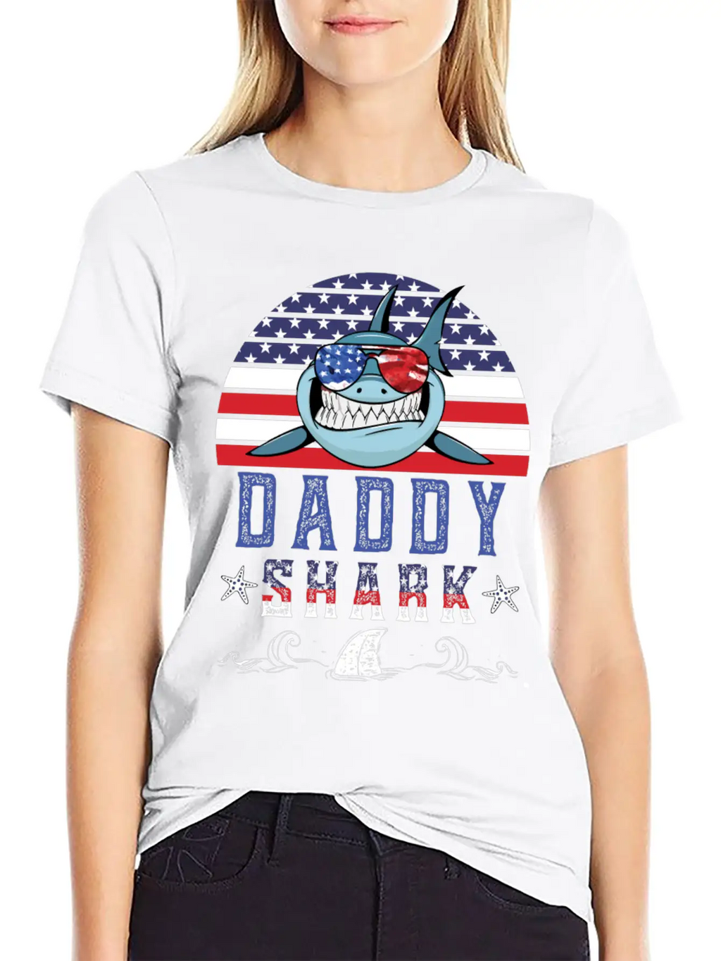 American Daddy Shark Doo Doo Doo Timeless Short Sleeve Tee – Comfy And Minimalist Design