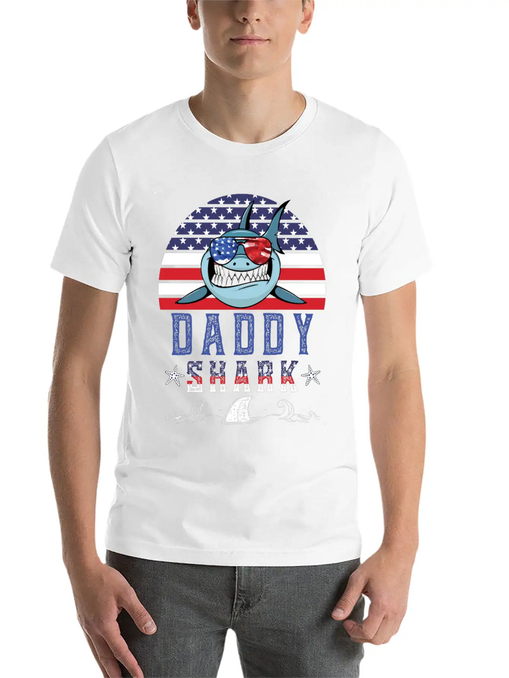 American Daddy Shark Doo Doo Doo Timeless Short Sleeve Tee – Comfy And Minimalist Design