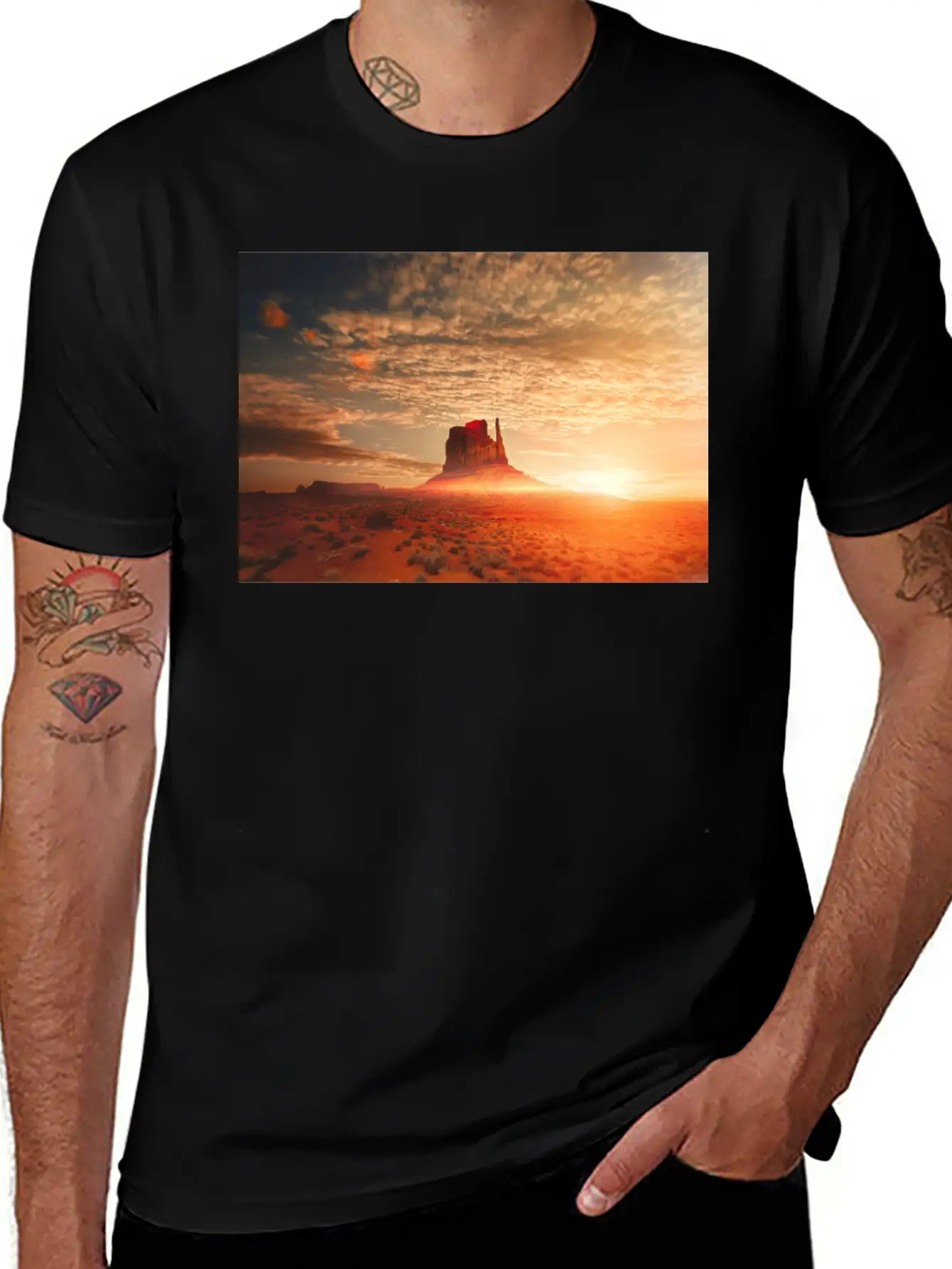 American Desert At Dawn Unisex Casual T-Shirt – Clean Design For Daily Comfort
