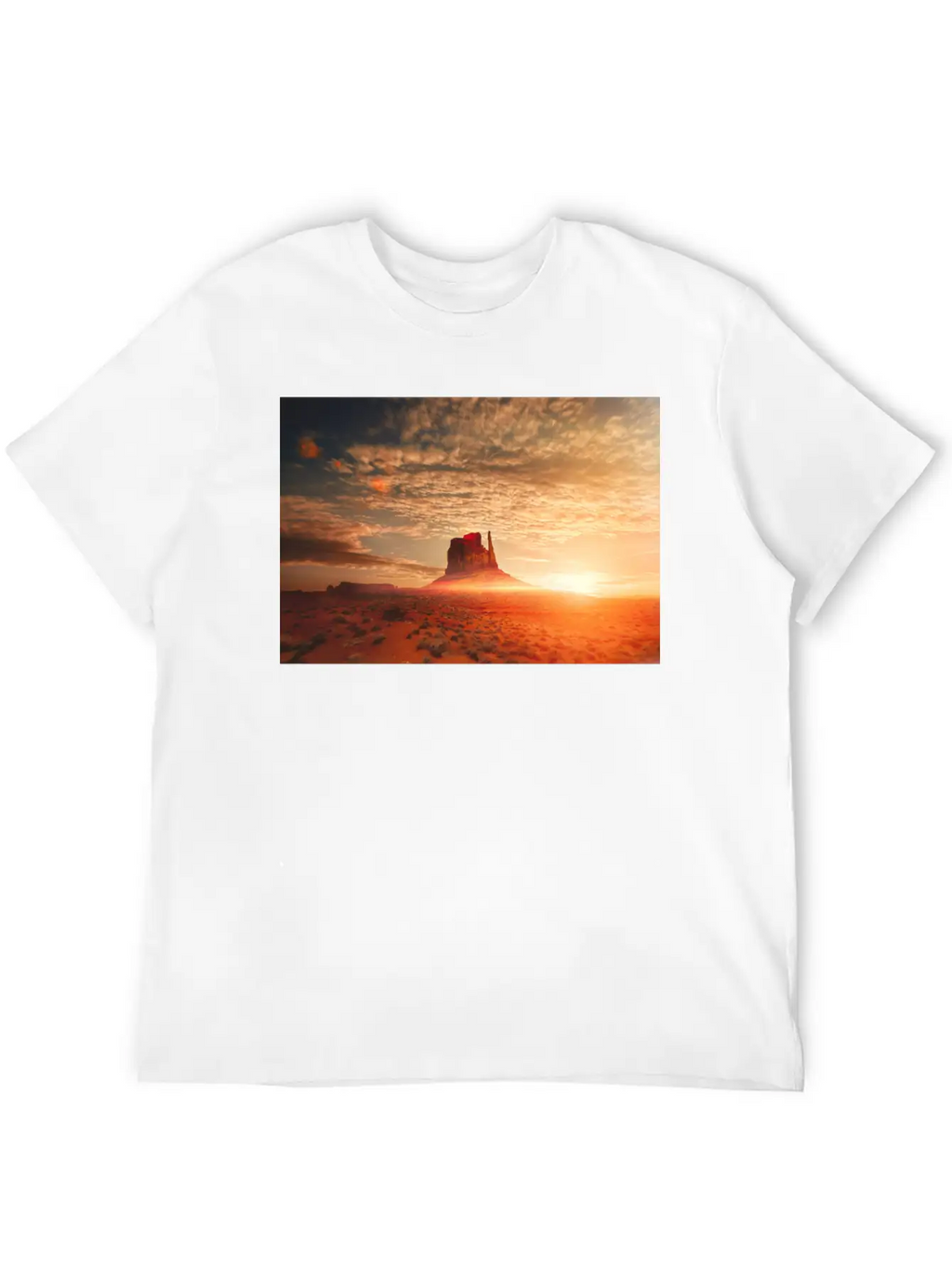 American Desert At Dawn Unisex Casual T-Shirt – Clean Design For Daily Comfort