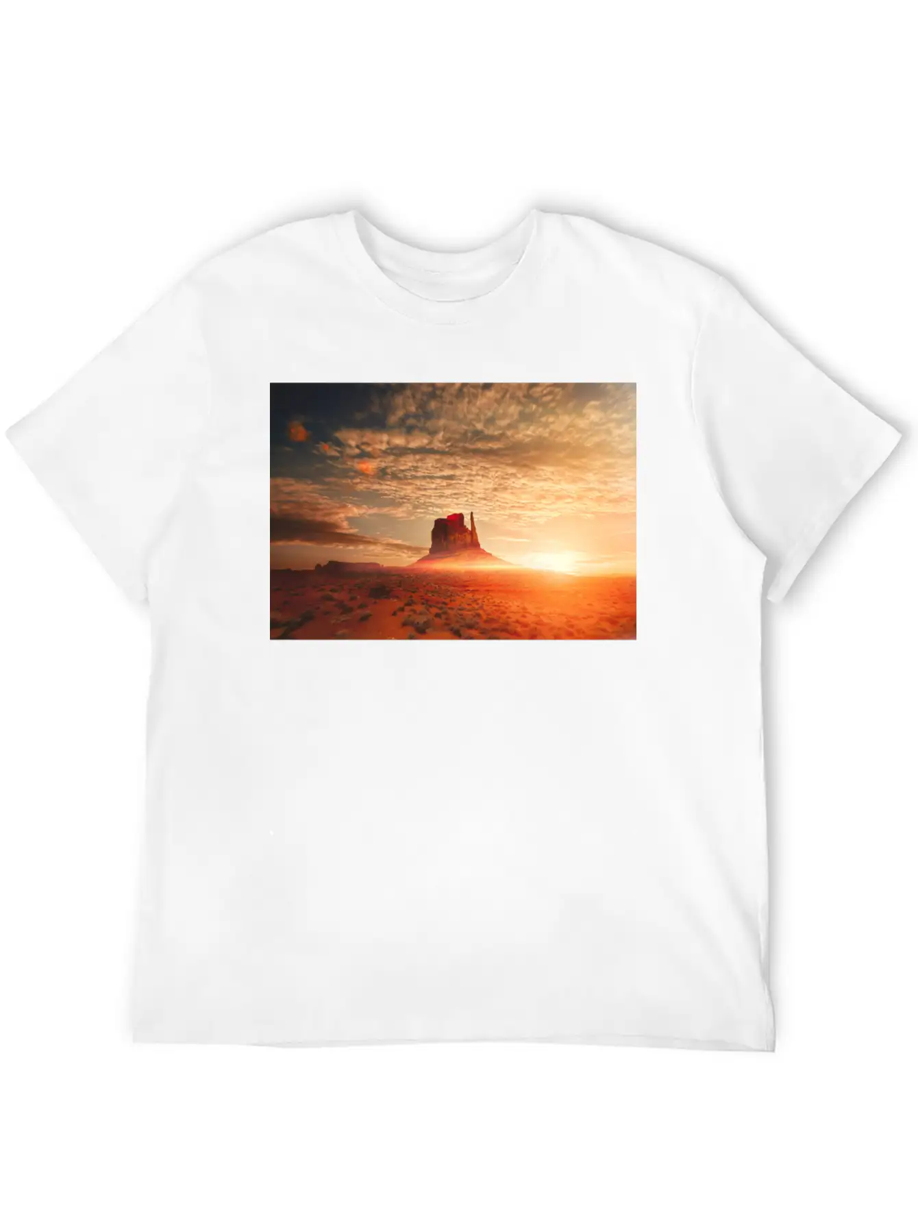 American Desert At Dawn Unisex Casual T-Shirt – Clean Design For Daily Comfort