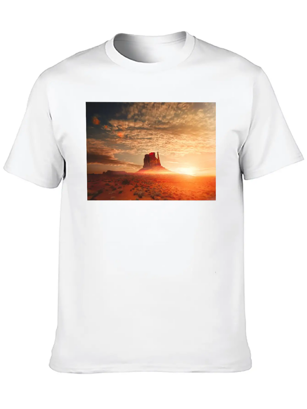 American Desert At Dawn Unisex Casual T-Shirt – Clean Design For Daily Comfort