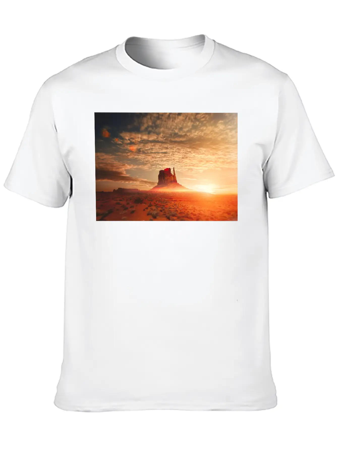 American Desert At Dawn Unisex Casual T-Shirt – Clean Design For Daily Comfort