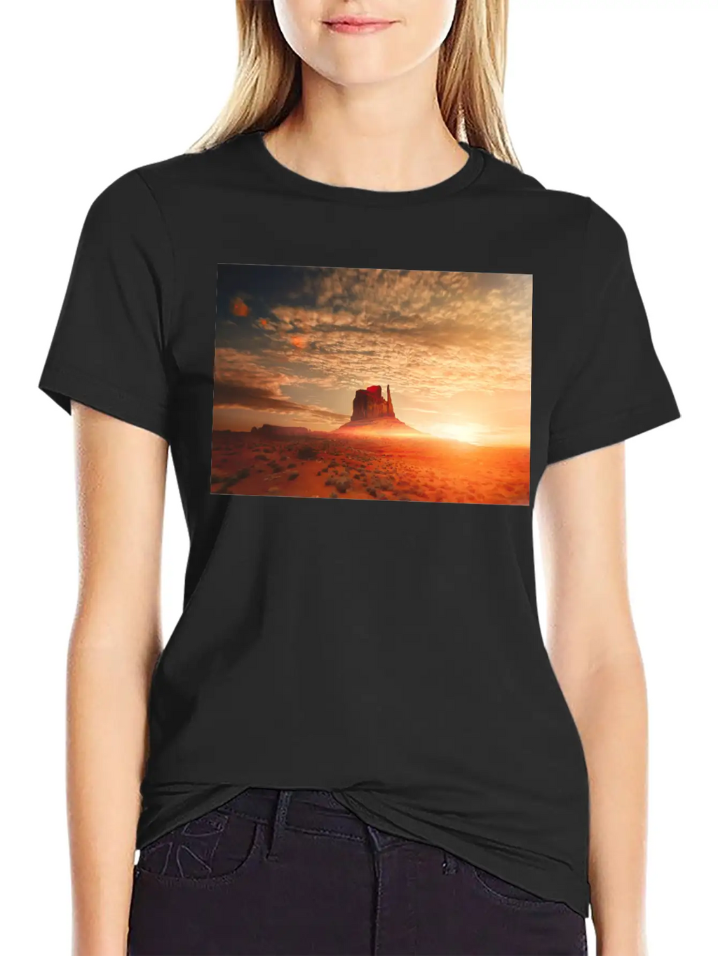 American Desert At Dawn Unisex Casual T-Shirt – Clean Design For Daily Comfort