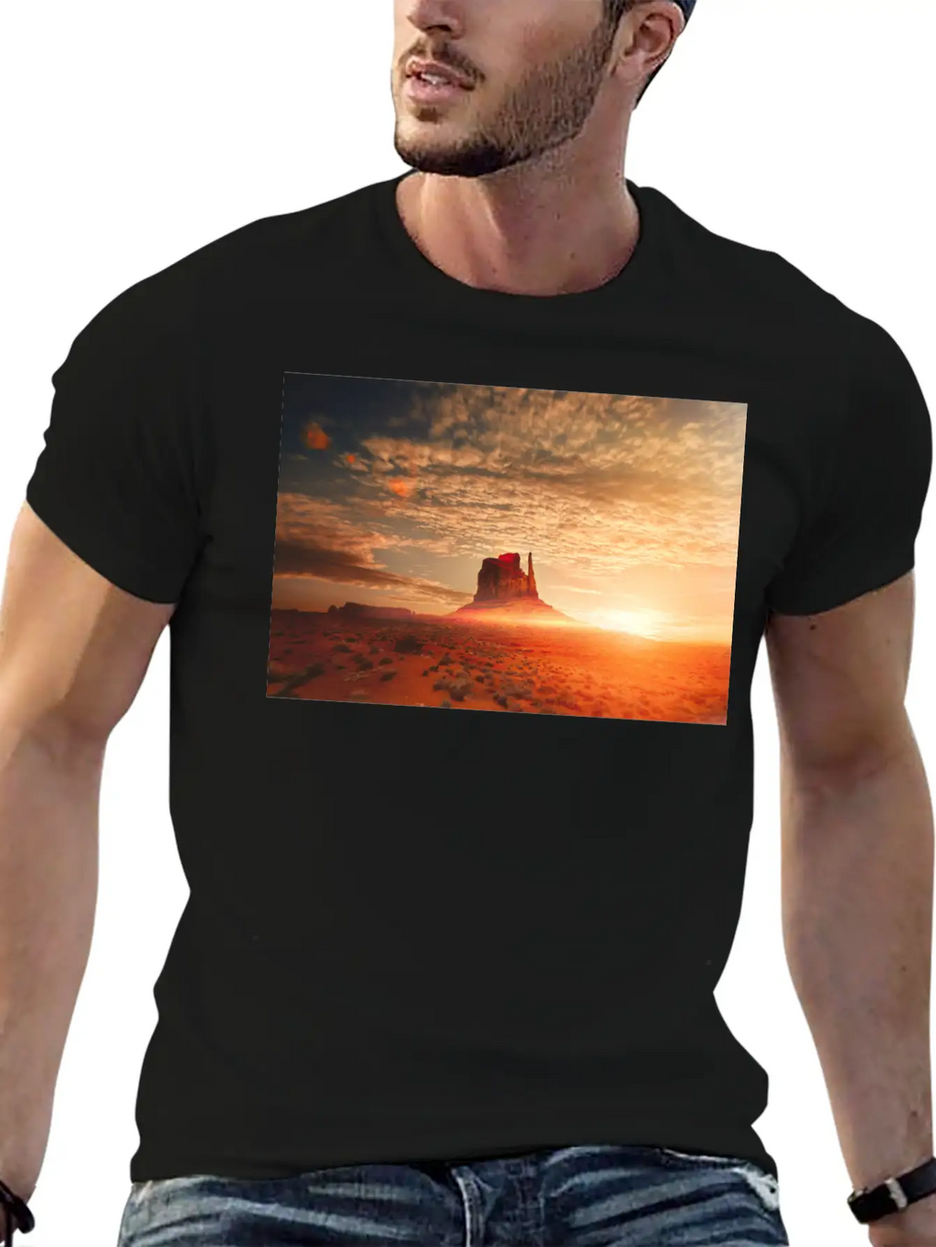 American Desert At Dawn Unisex Casual T-Shirt – Clean Design For Daily Comfort