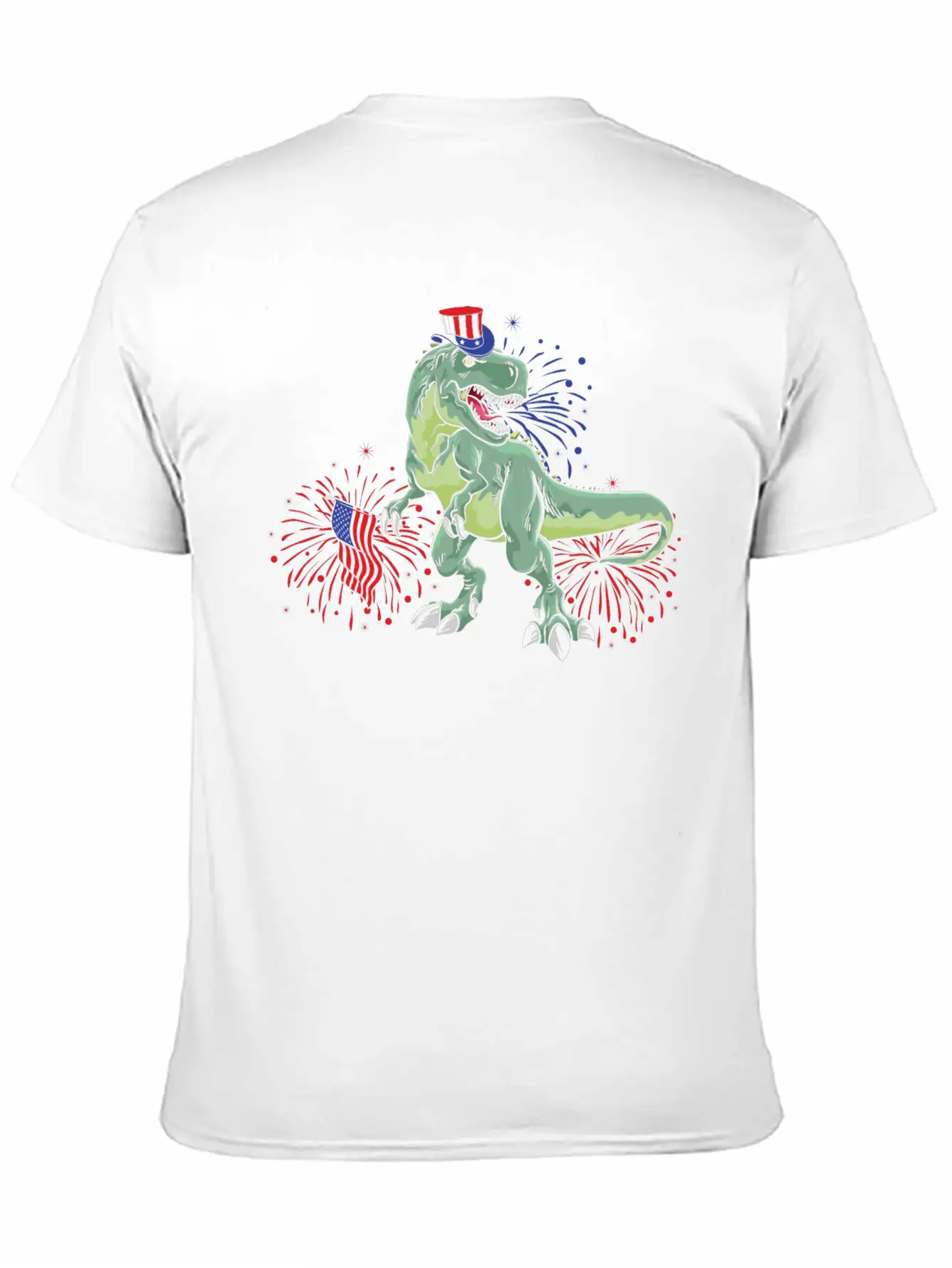 American Dinosaur T.Rex - Gift Idea For USA Lovers Timeless Short Sleeve Tee – Comfy And Minimalist Design