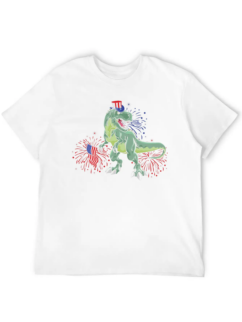American Dinosaur T.Rex - Gift Idea For USA Lovers Timeless Short Sleeve Tee – Comfy And Minimalist Design