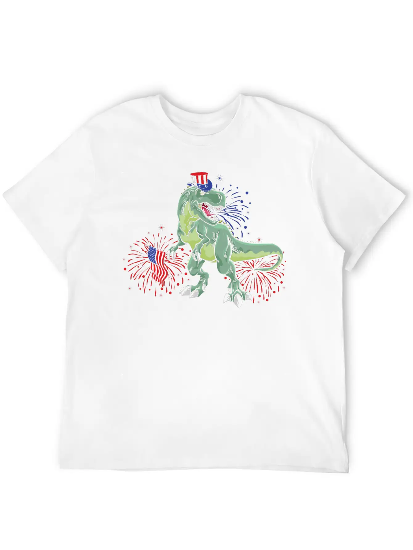 American Dinosaur T.Rex - Gift Idea For USA Lovers Timeless Short Sleeve Tee – Comfy And Minimalist Design