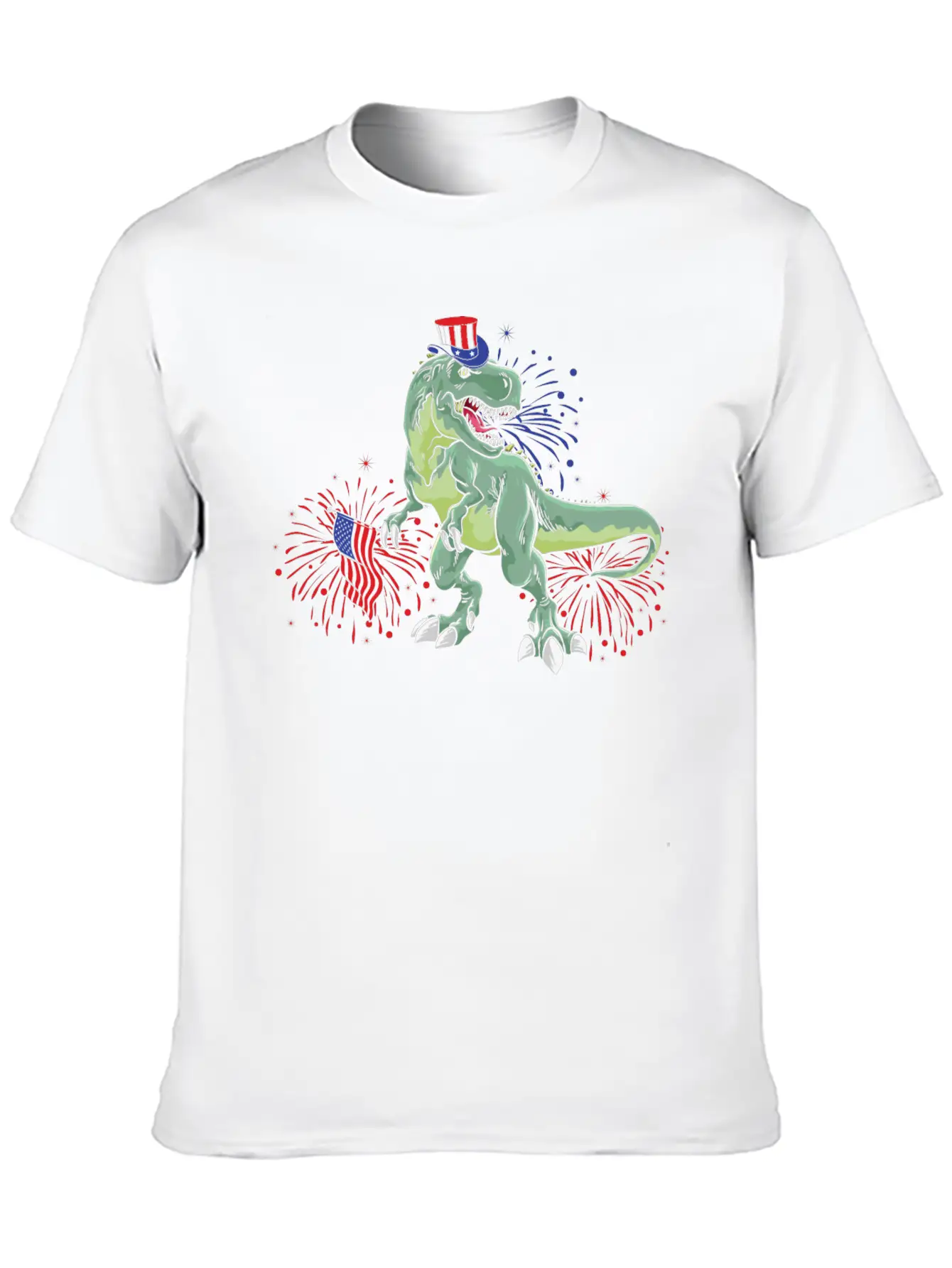 American Dinosaur T.Rex - Gift Idea For USA Lovers Timeless Short Sleeve Tee – Comfy And Minimalist Design